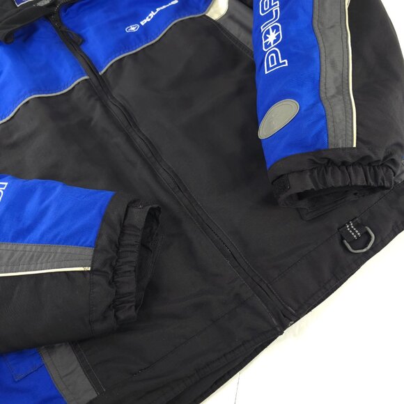 PURE POLARIS MENS COASTAL JACKET SIZE XL BLACK BLUE WHITE FULL ZIP POCKETS LINED - Picture 5 of 16